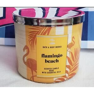 BBW Flamingo Beach Large 3 Wick Candle Home Fragrance